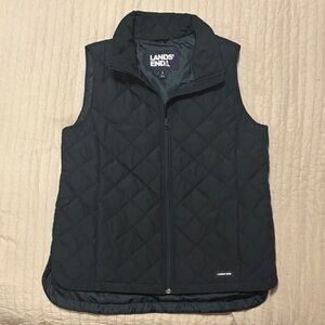 Lands' End Black Diamond-Pattern Vest